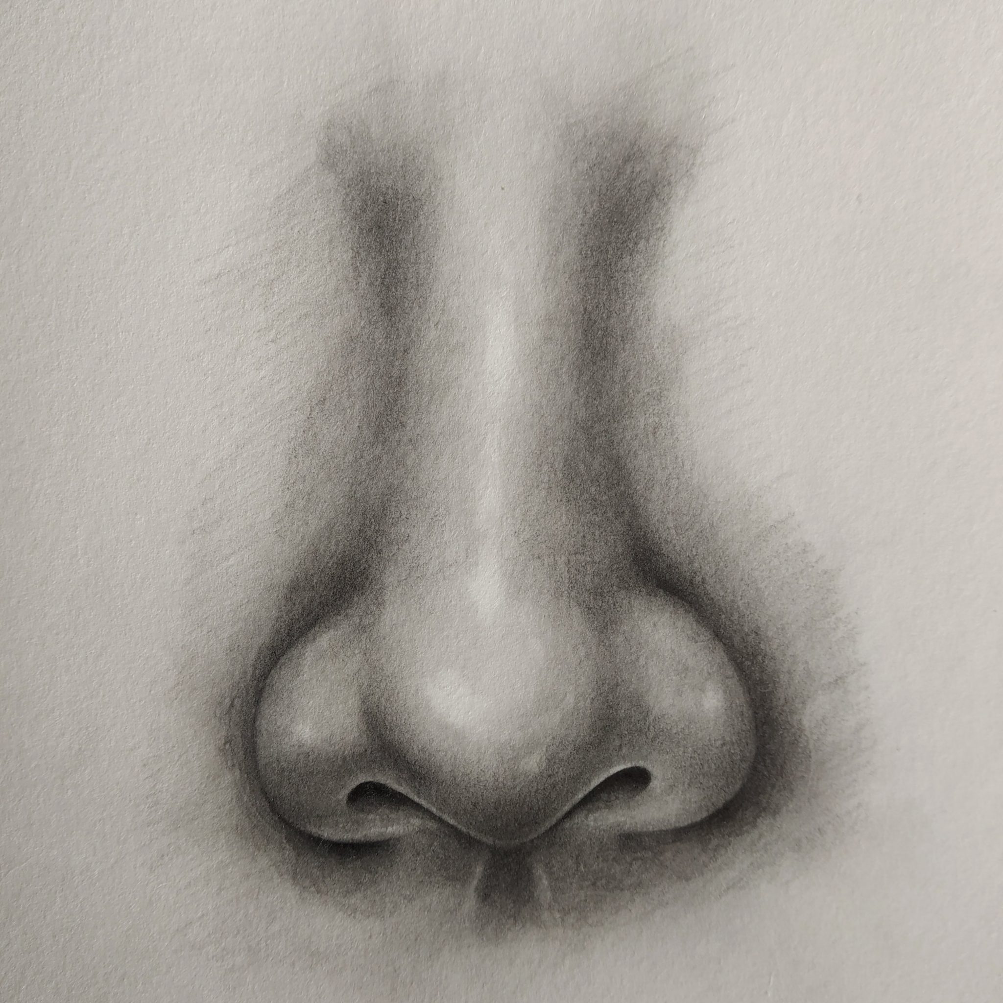 How to draw nose (front view)? LOV4ARTS Easy drawing techniques