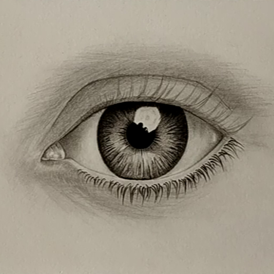 eye drawing shading