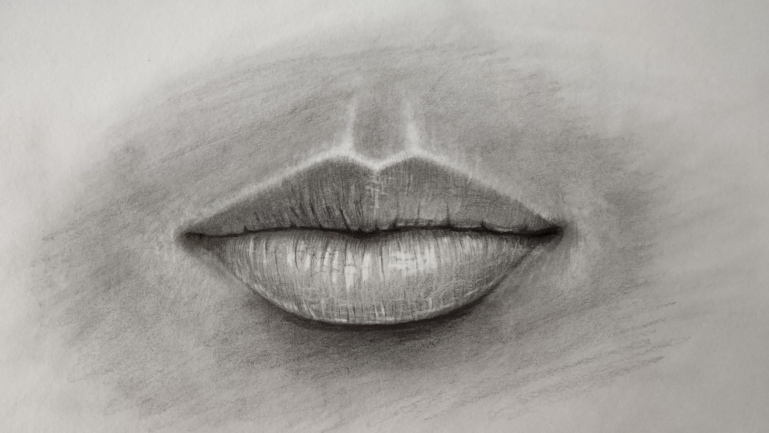 How to draw lips(Front view)? LOV4ARTS Lip drawing