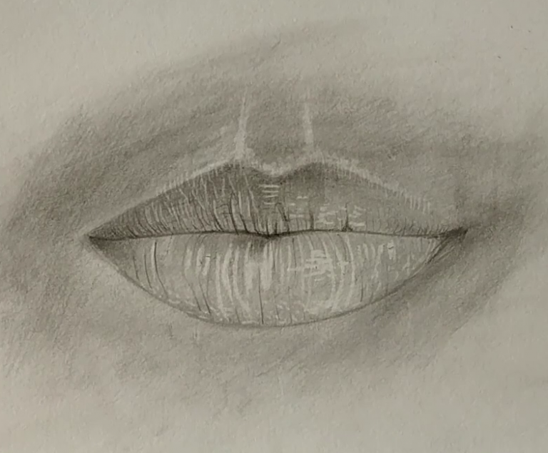 How to draw lips(Front view)? | LOV4ARTS Lip drawing